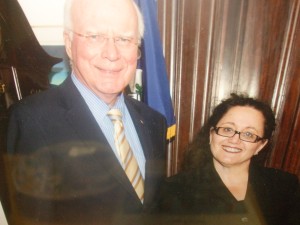 Melanie Nathan and Senator Patrick Leahy 2009