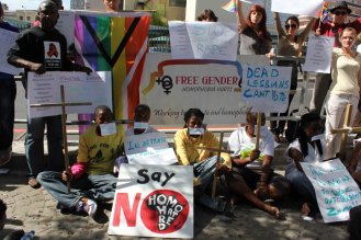 Free Gender Activists outside SA Parliament 2011