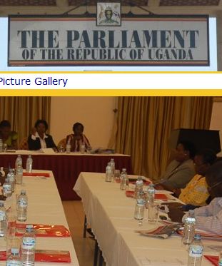 A committee meeting in Ugandan of Parliamentarians