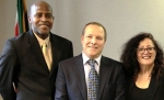  South African Consul General to New York, Hon. George Manyemangene, , Alan Demby, Chairman of SAGCE and Melanie Nathan, Marketing Director U.S.A. for SAGCE.