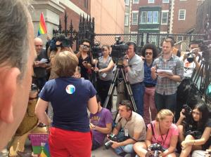 @PamSpees #rusalgbt demanding attention to persecution oppression of #lgbt community in #russia