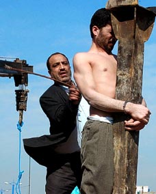 A flogging in Iran, which also follows Sharia law