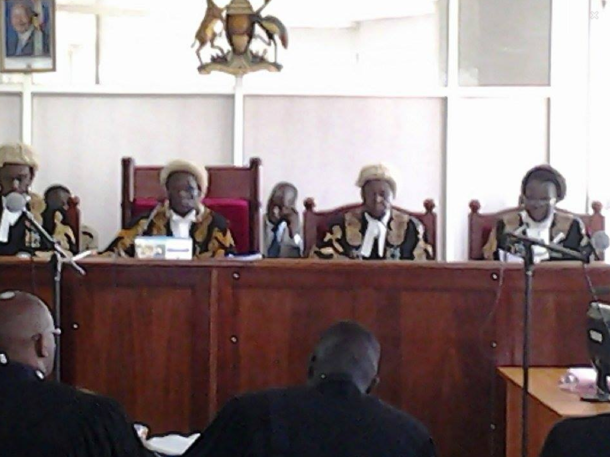 Judges inside the Court today