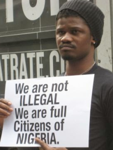 Nigeria gay protestor